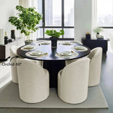 Doris Rolling Upholstered Dining Chair With Castors (Set of 2)