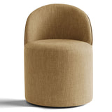 Doris Rolling Upholstered Dining Chair With Castors (1-Piece)