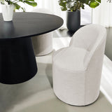 Doris Rolling Upholstered Dining Chair With Castors (Set of 4)