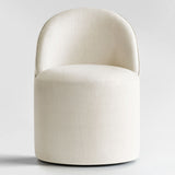 Doris Rolling Upholstered Dining Chair With Castors (Set of 6)