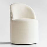 Doris Rolling Upholstered Dining Chair With Castors (Set of 4)