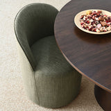 Doris Rolling Upholstered Dining Chair With Castors (Set of 4)