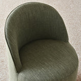 Doris Rolling Upholstered Dining Chair With Castors (Set of 6)