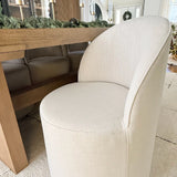 Doris Rolling Upholstered Dining Chair With Castors (Set of 2)
