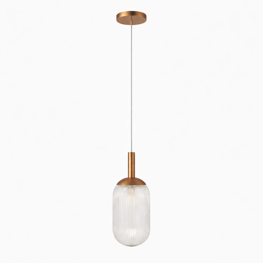 Dover Pendant Lamp - Bronze and Clear