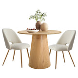 Dwen & Edwin 35" Modern Round Dining Table Set for 2 (3-Piece)