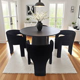 Khloe Modern Chenille Dining Chair with Arms (1-Piece)