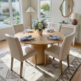 Dwen & North 46" Modern Round Dining Table Set for 4 (5-Piece)