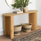 Dwen 60" Modern 2-Style Oval Console Table