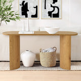 Dwen 60" Modern 2-Style Oval Console Table