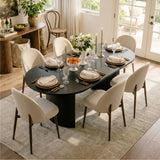 Goteborg Upholstered Dining Chair with Walnut legs (Set of 6)