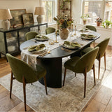 Dwen & Goteborg 79" Oval Dining Table Set for 6 (7-Piece)