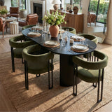 Mia Velvet Dining Chair with Arms (Set of 6)