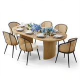 Dwen & Jules 79" Oval Dining Table Set for 6 (7-Piece)