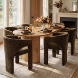 Dwen & Khloe 79" Oval Dining Table Set for 6 (7-Piece)