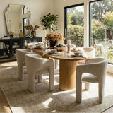 Khloe Modern Chenille Dining Chair with Arms (Set of 4)