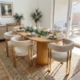 Mia Modern Gold Chenille Dining Chair with Arms (Set of 4)