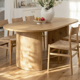Dwen 79" Modern Large Oval Dining Table
