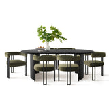 Dwen & Mia 79" Oval Dining Table Set for 6 (7-Piece)