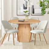 Dwen & Edwin 46" Modern Round Dining Table Set for 4 (5-Piece)