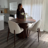 Goteborg Upholstered Dining Chair with Walnut legs (Set of 6)