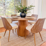 Nice Rattan Upholstered Dining Chair (Set of 6)