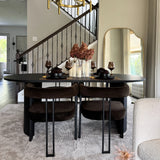 Dwen & Mia 79" Oval Dining Table Set for 4 (5-Piece)