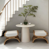Dwen 35" Modern Round Pedestal Dining Table