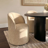 Dwen & Doris 79" Black Oval Dining Table Set for 6 (7-Piece)