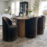 Dwen & Doris 79" Natural Oval Dining Table Set for 6 (7-Piece)