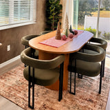 Dwen 79" Modern Large Oval Dining Table