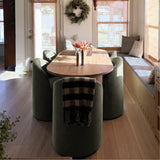 Dwen & Doris 79" Natural Oval Dining Table Set for 6 (7-Piece)