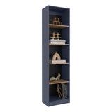 TUHOME Home XS Bookcase with Five-Tier Vertical Shelving and Slim Space-Saving Design, Compact Storage Solution for Living Rooms, Bedrooms or Offices, Modern Display Unit for Books, Decor and Everyday Home Organization