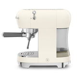 Manual Espresso Coffee Machine - Retro-Style Cream
