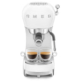 Manual Espresso Coffee Machine - Retro-Style White