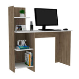 Tuhome Vilna 120 Writing Desk with Four Shelves, Modern and Functional Home Office Desk, Ideal for Study or Work