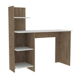 Tuhome Vilna 120 Writing Desk with Four Shelves, Modern and Functional Home Office Desk, Ideal for Study or Work