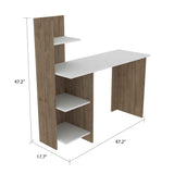 Tuhome Vilna 120 Writing Desk with Four Shelves, Modern and Functional Home Office Desk, Ideal for Study or Work