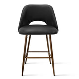 Edwin 26" Modern Faux Leather Counter Stool (Set of 2)