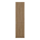 Home Tall Freestanding Bookcase with Double Doors and 5 Interior Storage Shelves, Vertical Storage Cabinet for Living Room, Office or Bedroom