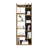 Clover 67" Tall Free Standing 6-Tier Bookcase with 11 Open Shelves, Vertical Storage Cabinet for Home Office and Living Room, Space-Saving Bookshelf Organizer for Decor, Books, Display and Modern Home Storage