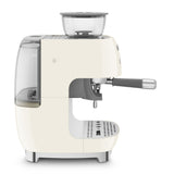 Manual Espresso Coffee Machine with Grinder - Retro-Style Cream Glossy