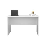 TUHOME Malibu 47" Wide Modern Study Desk with Spacious Work Surface, Simple Computer and Laptop Table for Bedroom, Living Room, Kitchen or Home Office, Minimalist Writing Desk with Comfortable Leg Room and Sleek Design