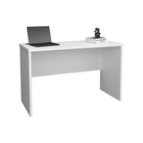 TUHOME Malibu 47" Wide Modern Study Desk with Spacious Work Surface, Simple Computer and Laptop Table for Bedroom, Living Room, Kitchen or Home Office, Minimalist Writing Desk with Comfortable Leg Room and Sleek Design