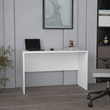 TUHOME Malibu 47" Wide Modern Study Desk with Spacious Work Surface, Simple Computer and Laptop Table for Bedroom, Living Room, Kitchen or Home Office, Minimalist Writing Desk with Comfortable Leg Room and Sleek Design