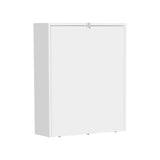 TUHOME Kaplar 33" Wide Folding Wall-Mounted Table with Four Shelves, Retractable Floating Desk, Space-Saving Foldable Workstation for Bedroom, Kitchen, Laundry Room, Office, Ironing Station and Small Spaces