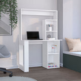 Maine Desk with Hutch and Multi-Level Shelves for Home Office Organization, Spacious Work Surface, Practical Storage Compartments and Functional Design Ideal for Study, Workspace or Daily Tasks by Maine Home Furniture