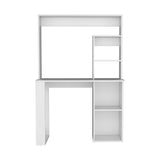 Maine Desk with Hutch and Multi-Level Shelves for Home Office Organization, Spacious Work Surface, Practical Storage Compartments and Functional Design Ideal for Study, Workspace or Daily Tasks by Maine Home Furniture