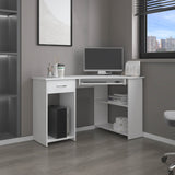 Jasper L-Shaped Corner Desk with Two Side Shelves, Space-Saving Home Office and Study Table, Modern Workstation with Ample Storage, Efficient Corner Desk for Organizing Office Supplies and Study Materials