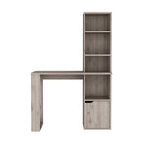 Oiwa Computer Desk with Integrated Bookcase and Storage Cabinet, Modern Multi-Tier Shelving, Spacious Work Surface and Compact Space-Saving Design for Organized Home Office, Study Area or Creative Workspace